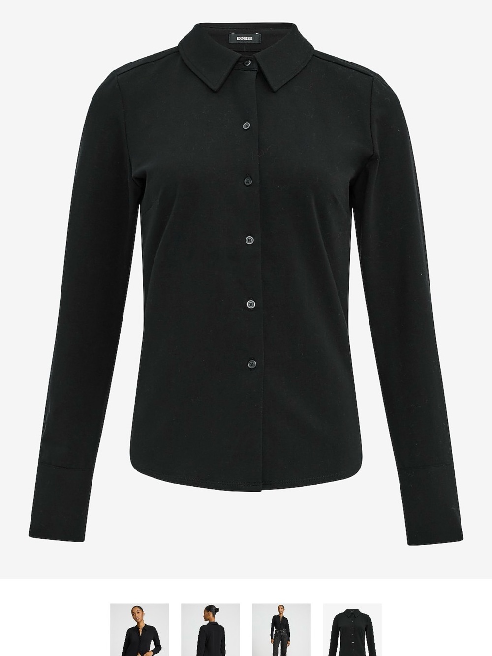 Express Knit Essential Button-Down Shirt